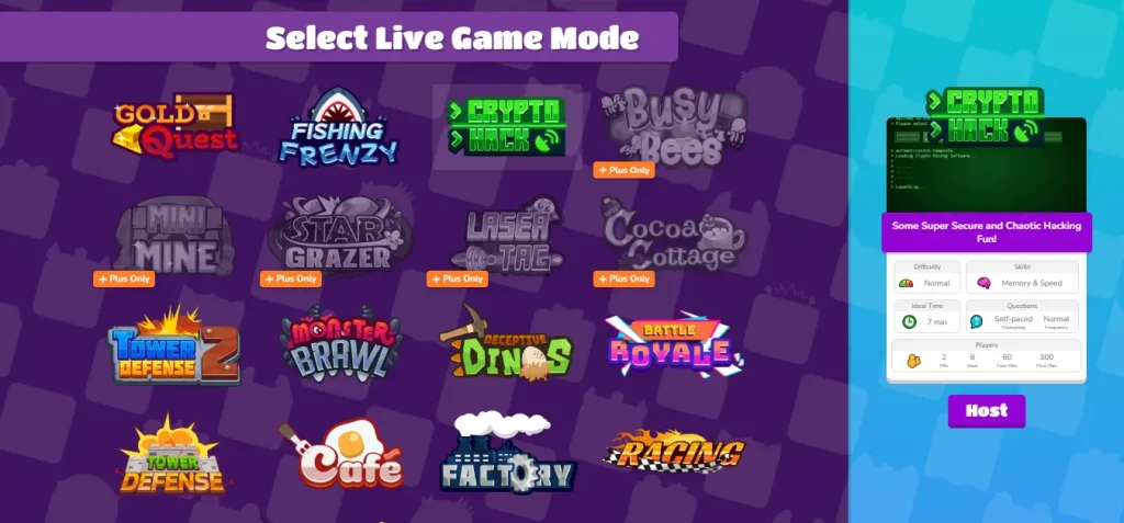 Blooket host will Select a Blooket game mode