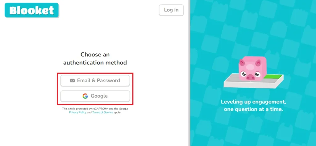 Choose an authentication method