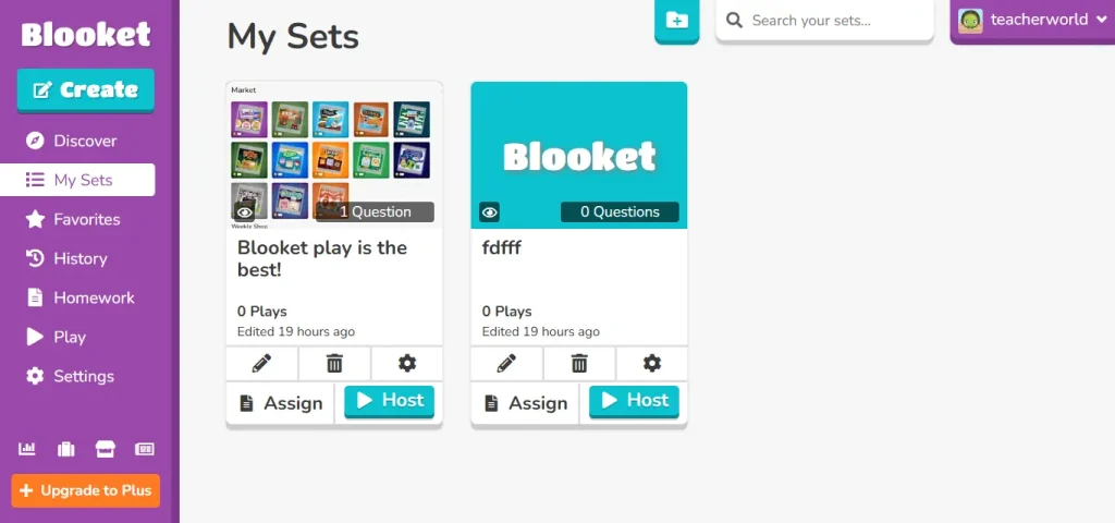 select from your created sets